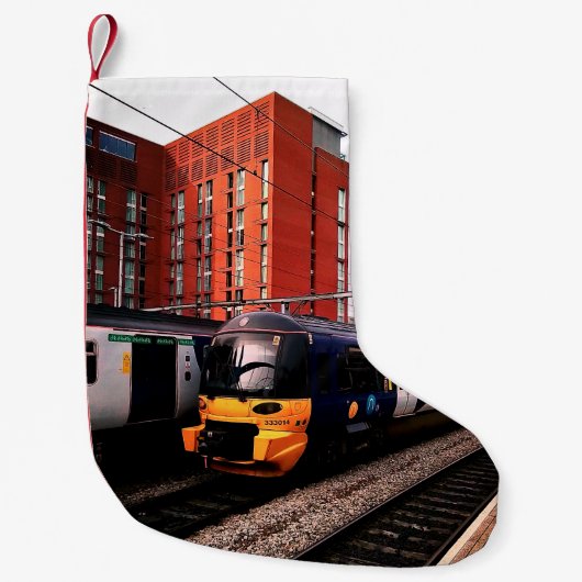 青黄色列車 スモールクリスマスストッキング (正面)