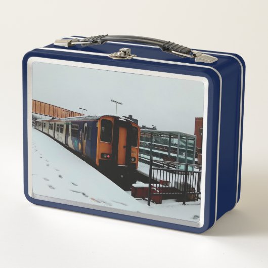 青黄色列車 メタルランチボックス (正面)
