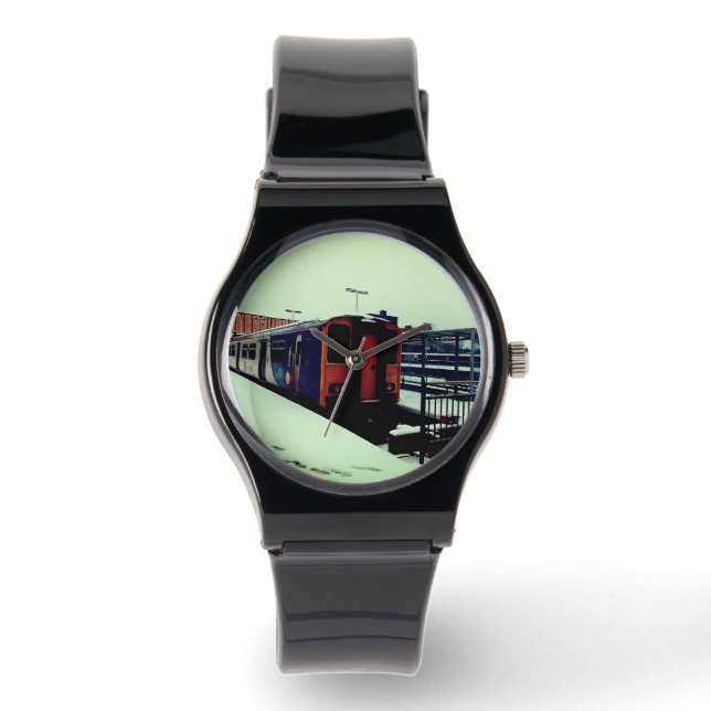 青黄色列車 腕時計 (正面)