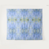 青黄色抽象パロヴェルデ・タイル・パターン タペストリー (正面(横))