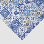 青黄色白のメディテレーニアンモザイクタイル 薄葉紙 (詳細)