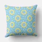 青黄花柄 クッション (裏面)