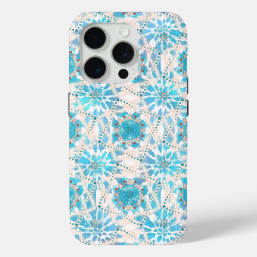 青黄褐色の冬のマンダラパターン Case-Mate iPhoneケース (裏面)