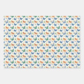 青黄青蝶と花 ラッピングペーパーシート (正面3)