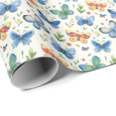 青黄青蝶と花 ラッピングペーパー (ロールコーナー)