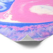 青黒と茶色の抽象芸術絵画 ポスター (角)