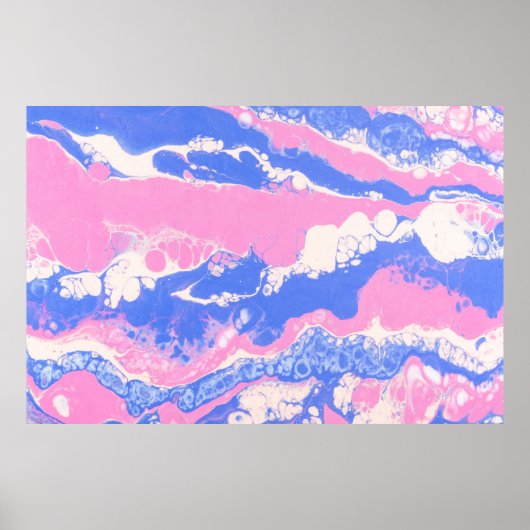 青黒と茶色の抽象芸術絵画 ポスター (正面)