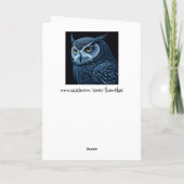 青黒フクロウ空白の カード (裏面)