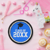 青黒人学年制卒業パーティー ペーパープレート (パーティー)