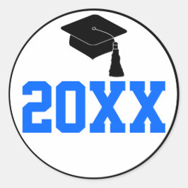 青黒人学年制卒業パーティー ラウンドシール