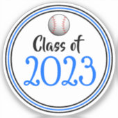 青黒野球クラス卒業 シール (正面)