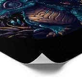 青龍と紫の頭紫色の頭 ポスター (角)