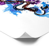 青龍と紫花 ポスター (角)