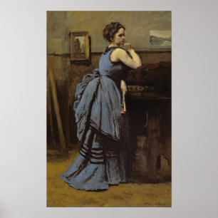 青1874年の女性 ポスター