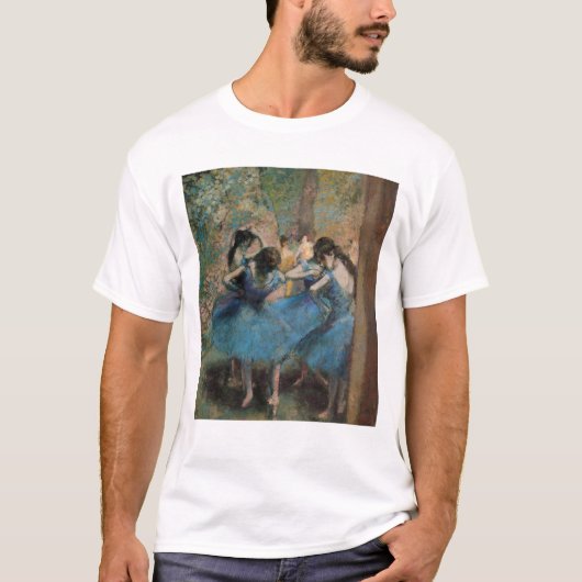 青1890年のエドガー・ドガ|のダンサー Tシャツ (正面)