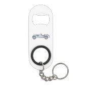 青1936年のBMW 328の鉛筆のスタイルのイラストレーション キーホルダー栓抜き (裏面)