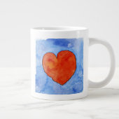 青2011年の赤いハート ジャンボコーヒーマグカップ (右)