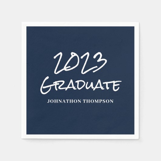 青2023卒業名 スタンダードカクテルナプキン (正面)