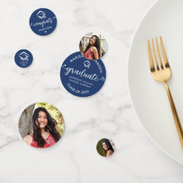 青3写真卒業スクリプトモダンハートキャップ コンフェッティ