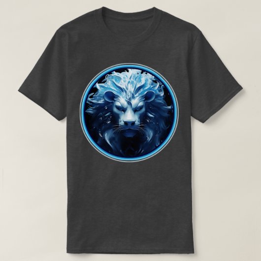 青3Dライオンズヘッド Tシャツ (デザイン正面)