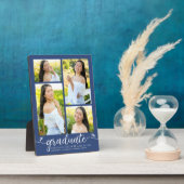 青4写真卒業書道モダンハート フォトプラーク (側面)