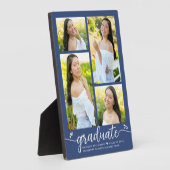 青4写真卒業書道モダンハート フォトプラーク (側面)