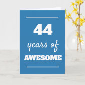 青44年の誕生日素晴らしカード カード (黄色い花)