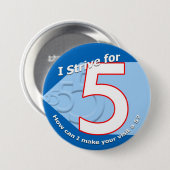 青5つのボタンのために努力して下さい 缶バッジ (正面&裏面)