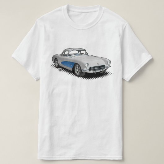 青56-57 StingVetteRayのTシャツとの白 Tシャツ (デザイン正面)