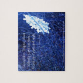 青7の俳句の雪片 ジグソーパズル (縦)