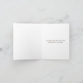 青|のベージュ宗教お祝いのサンキューカード サンキューカード (内部)