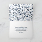 青|の文字を入れるリースの結婚式のサンキューカード サンキューカード (内部)