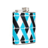 青、はっきりした、カッコいいトレンディー編み幾何形状 フラスク (右)