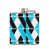 青、はっきりした、カッコいいトレンディー編み幾何形状 フラスク (裏面)