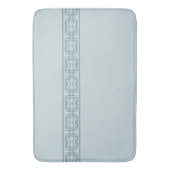 青(アクセント付きパターン) バスマット (正面縦)