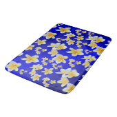 青,アジア,黄,白,開花,明るい,金ゴールド,青 バスマット (アングル)