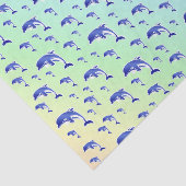 青，イルカ，魚，自然,水中競技,デザイン, 薄葉紙 (詳細)