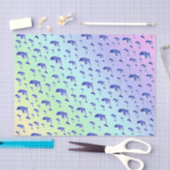 青，イルカ，魚，自然,水中競技,デザイン, 薄葉紙 (クラフト)