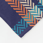 青、オカラフルレンジ、ベージュの格子縞模様。彼女 フリースブランケット (角)