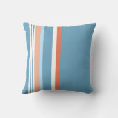 青(オレンジのストライブ柄) クッション (裏面)