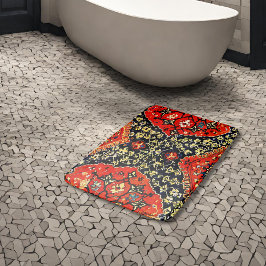 青&オレンジのバスマットにオリエンタルラグ バスマット