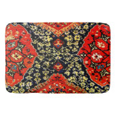 青&オレンジのバスマットにオリエンタルラグ バスマット (正面)