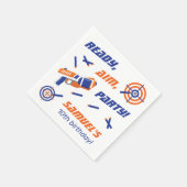 青、オレンジダーツ戦争の誕生日パーティー、任意の年齢 スタンダードカクテルナプキン (角)