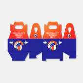 青、オレンジパーソナライズされた、バレーボールのボックス フェイバーボックス (折り畳みなし)