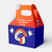 青、オレンジパーソナライズされた、バレーボールのボックス フェイバーボックス (正面サイド)