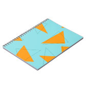 青、オレンジ、カッコいいトレンディー、三角モダン形 ノートブック (左側)