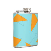 青、オレンジ、カッコいいトレンディー、三角モダン形 フラスク (右)
