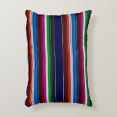 青、オレンジ、ホットピンク、緑のメキシコのサラプ アクセントクッション (正面(垂直))