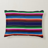 青、オレンジ、ホットピンク、緑のメキシコのサラプ アクセントクッション (裏面)