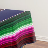 青、オレンジ、ホットピンク、緑のメキシコのサラプ テーブルクロス (インサイチュ)